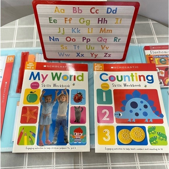 NWOT Get Ready for Pre-K Learning File Kit Workbooks Activity Practice Flashcard - Picture 8 of 8
